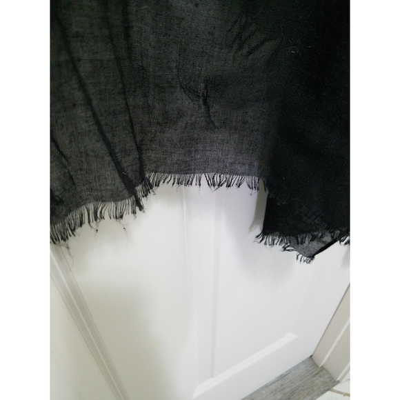 Cover Up Swim Wraps Raw Hem Black White Contrast Trims / Prints One Size - Picture 4 of 6